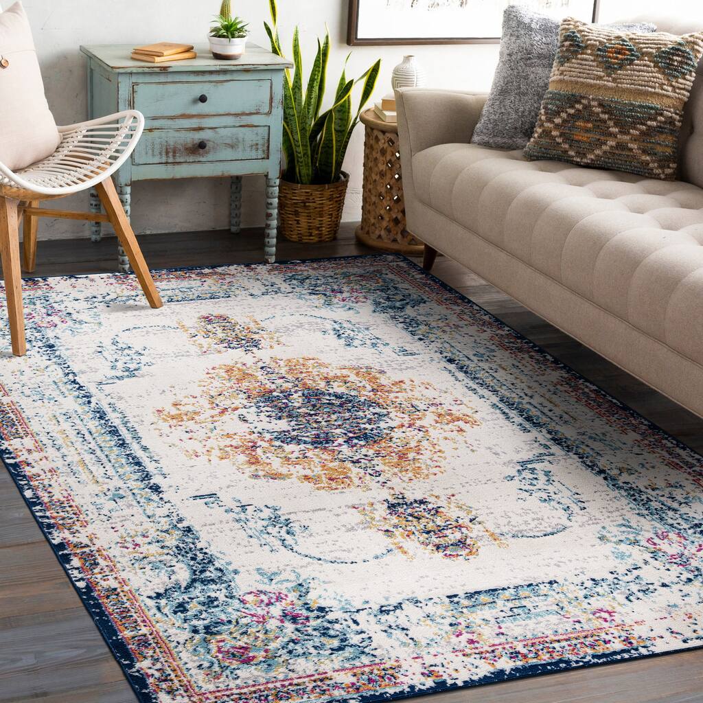 World Rug Gallery Boho Abstract Vintage Oriental Area Rug