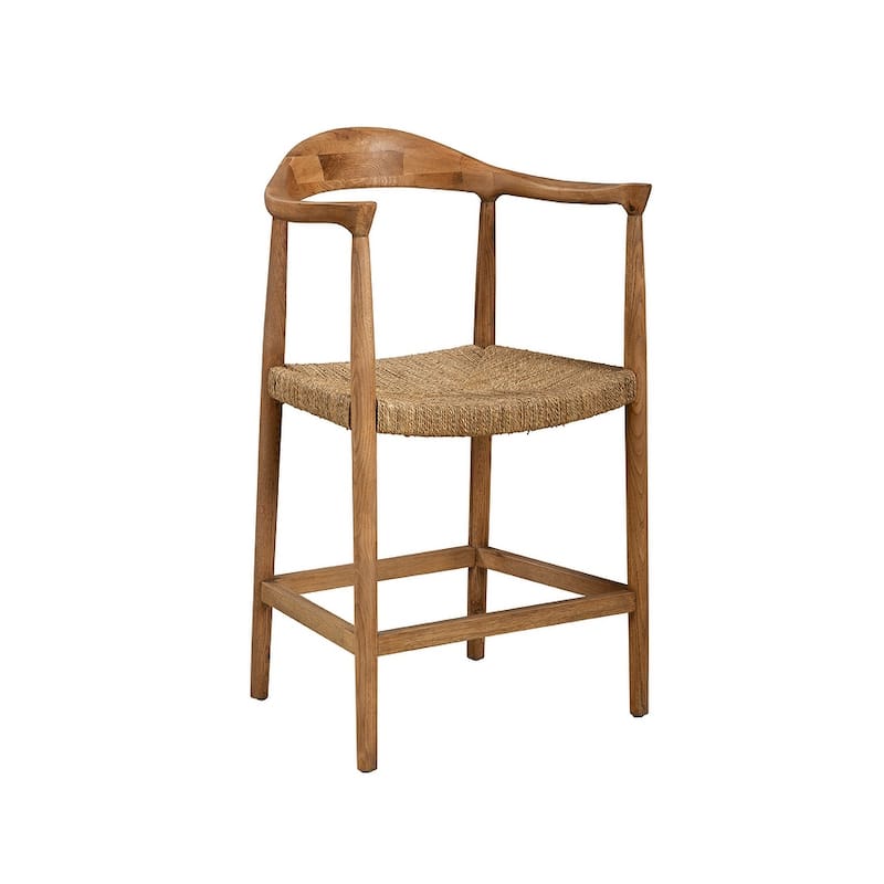 Furniture Classics Natural Wood Abraham Counter Barstool