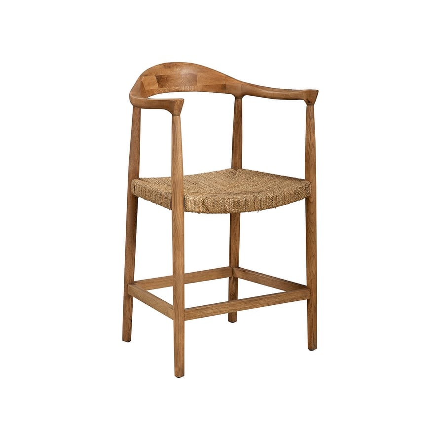 Furniture Classics Natural Wood Abraham Counter Barstool
