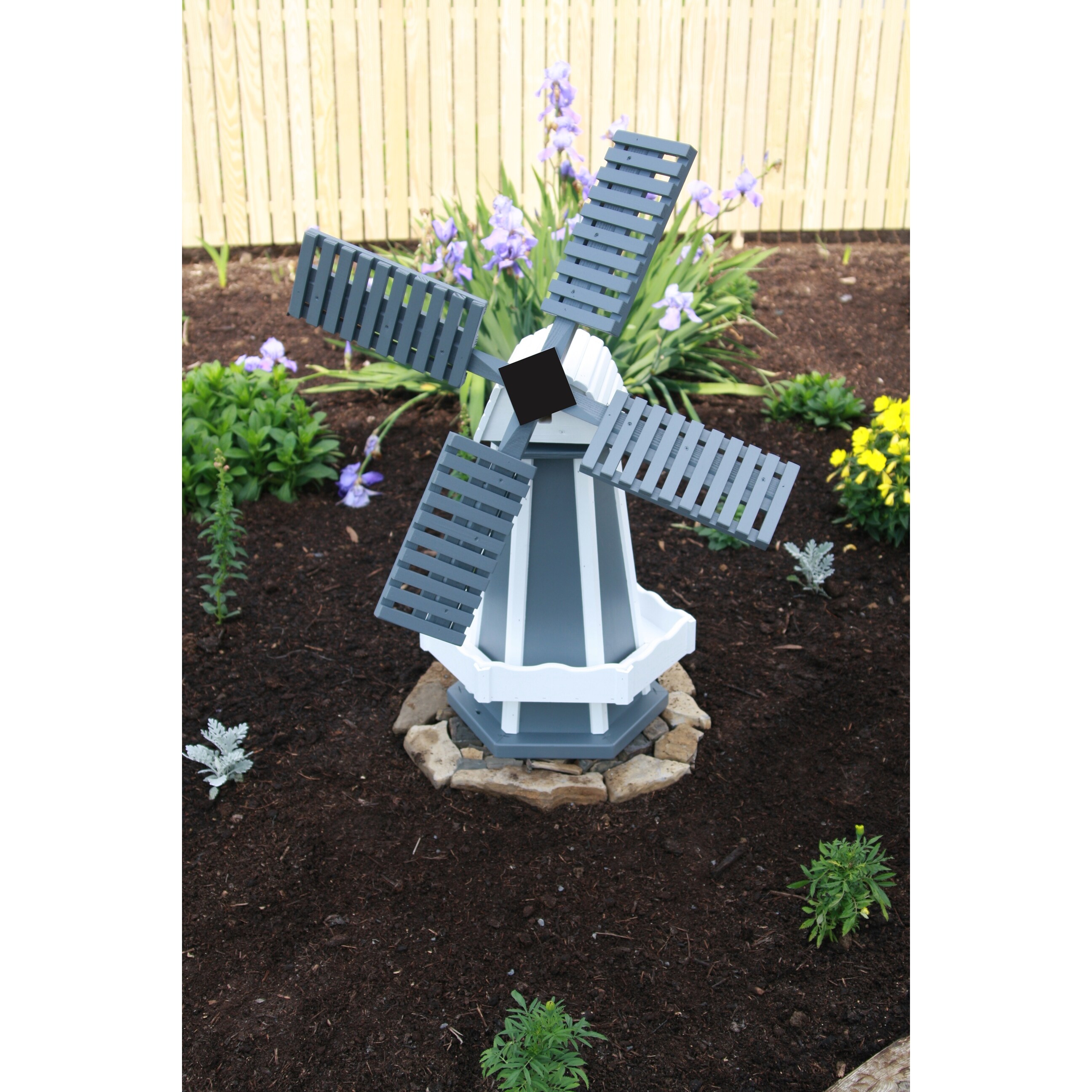 Cherry with White Trim 30" Poly Dutch Windmill Cherry with White Trim 30" Poly Dutch Windmill