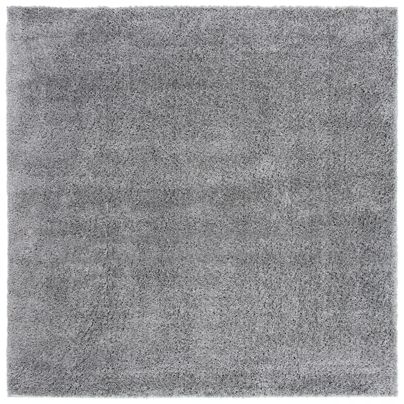 SAFAVIEH August Shag Severina Solid 1.25-inch Thick Rug - 6'7" Square - Grey