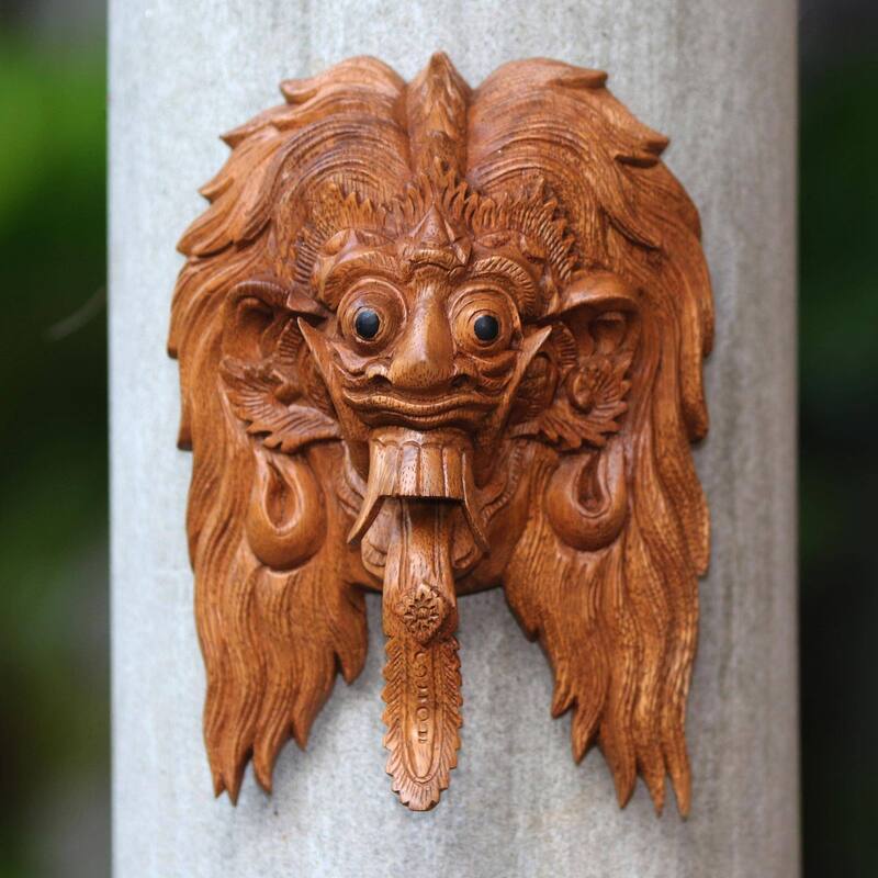 Novica Rangda Wood mask