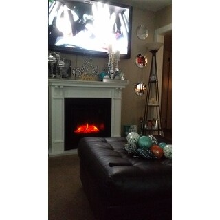 Shop Ashley White Electric Fireplace By Real Flame Free