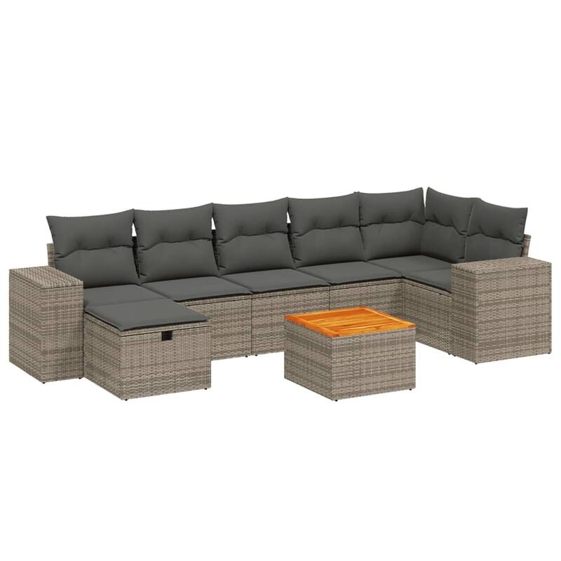 8-Piece Patio Sofa Set with Cushions