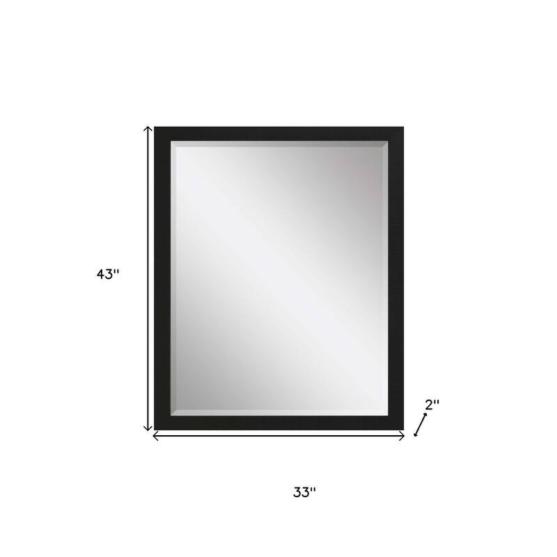 HomeRoots 43" Black Framed Accent Mirror - 33.00 in. x 43.00 in. x 2.00 in.