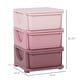 preview thumbnail 3 of 3, 3 Tier Kids Storage Unit Dresser Tower with Drawers Chest Toy Organizer