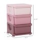 preview thumbnail 3 of 3, 3 Tier Kids Toy Organizers and Dresser with Drawers,Pink