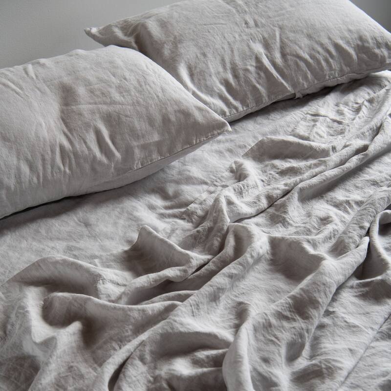 100% French Linen Pillowcase Set by BOKSER HOME