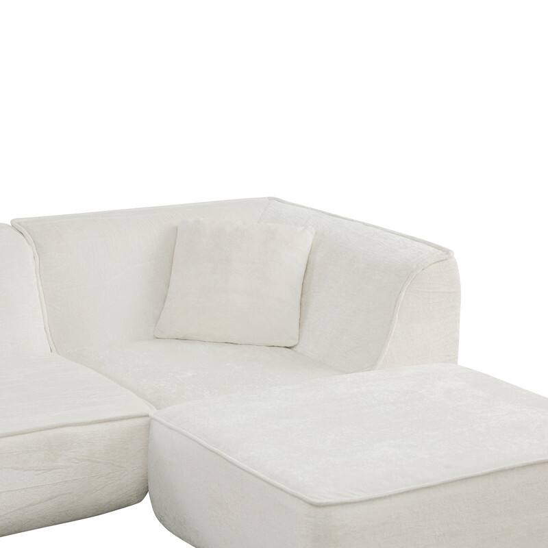 Spruce & Spring Compressed Modular Sectional Boneless Sofa for Living Room