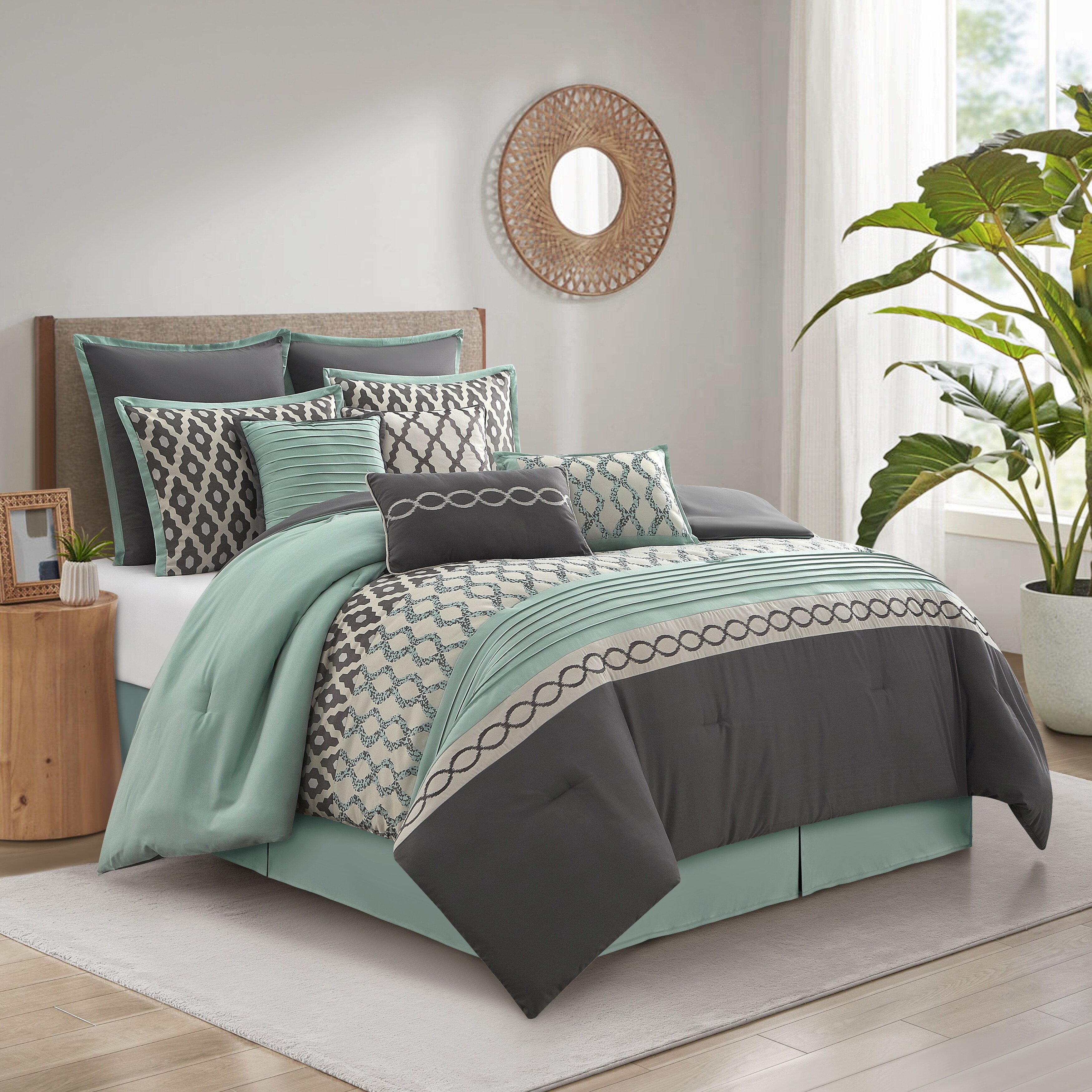 Nanshing Calvin Luxury10-Piece Geometric Comforter Set - On Sale