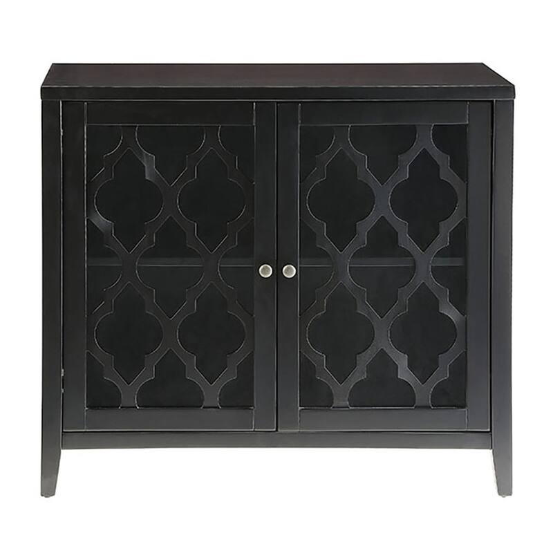 Newhalem Black Console Table with Shelf Inside