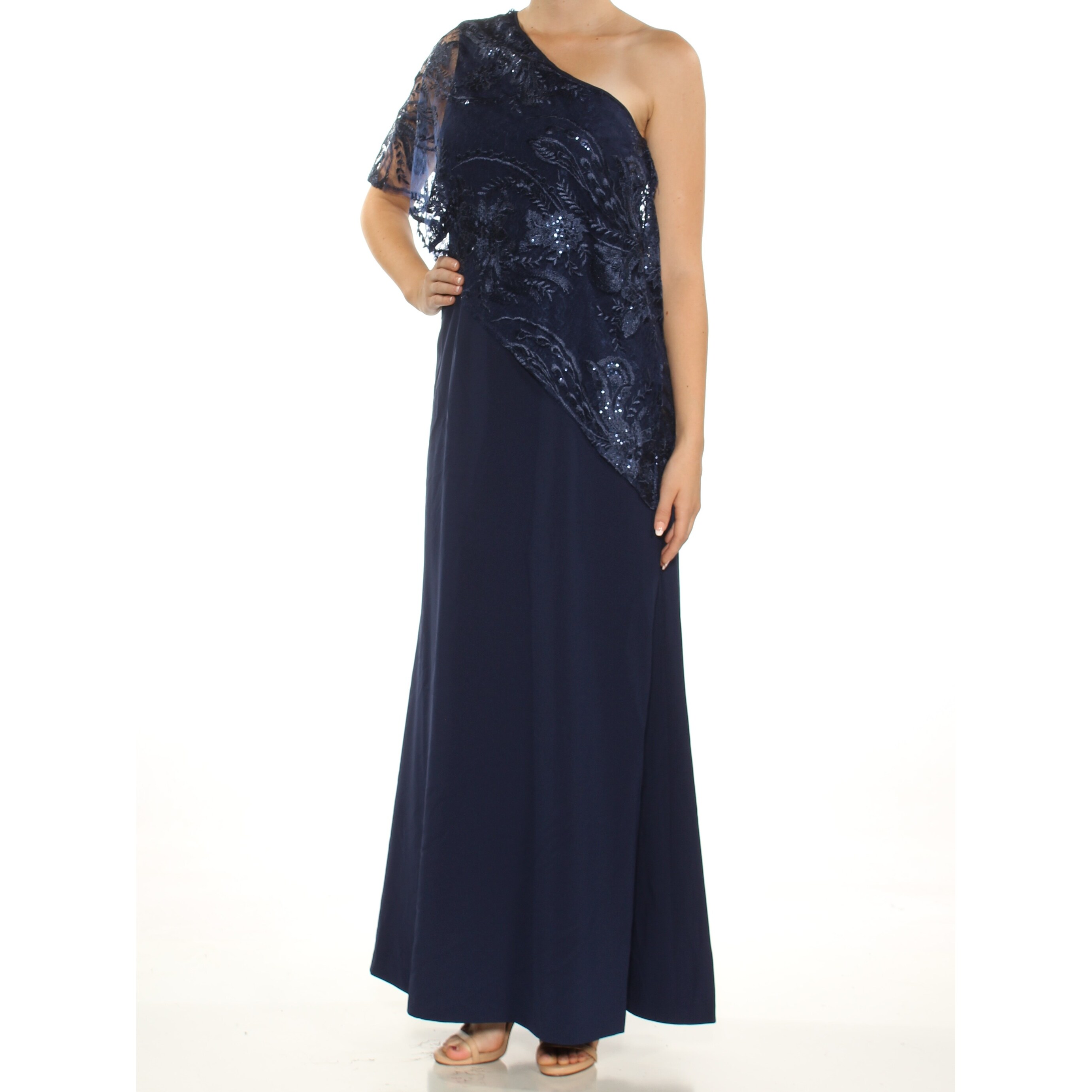 tahari navy dress