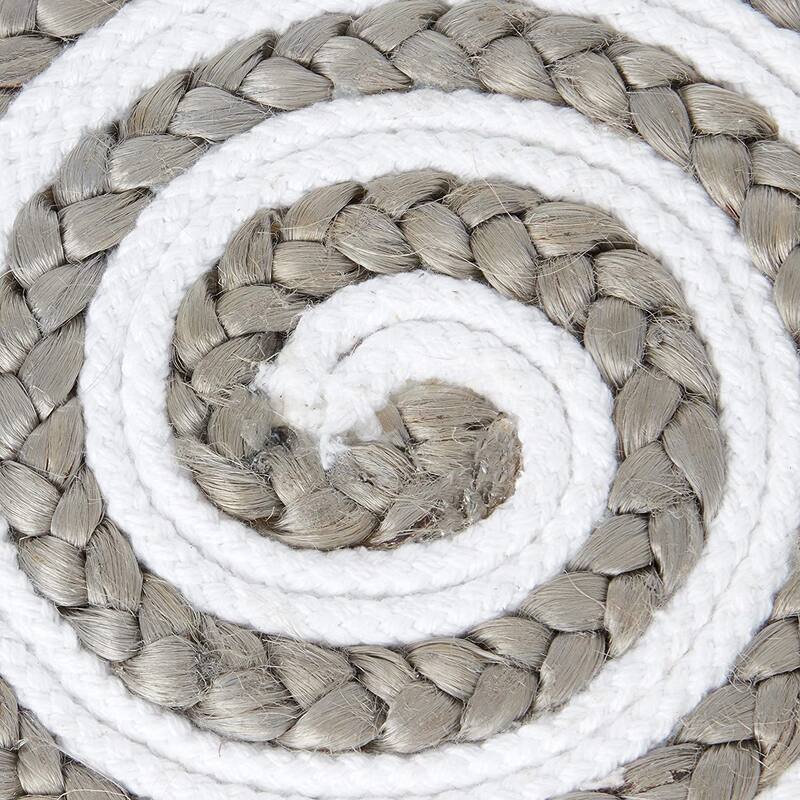 Sevita Boho Braided Jute Pouf Ottoman ( 14" x 20" )