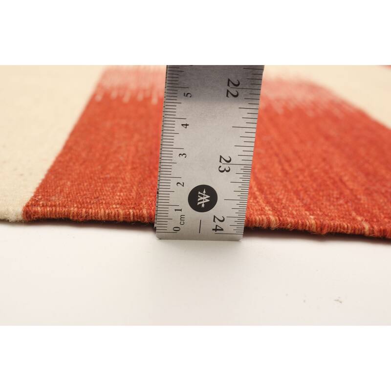 ECARPETGALLERY Flat-Weave Ankara FW Cream Wool Kilim - 5'3 x 7'6