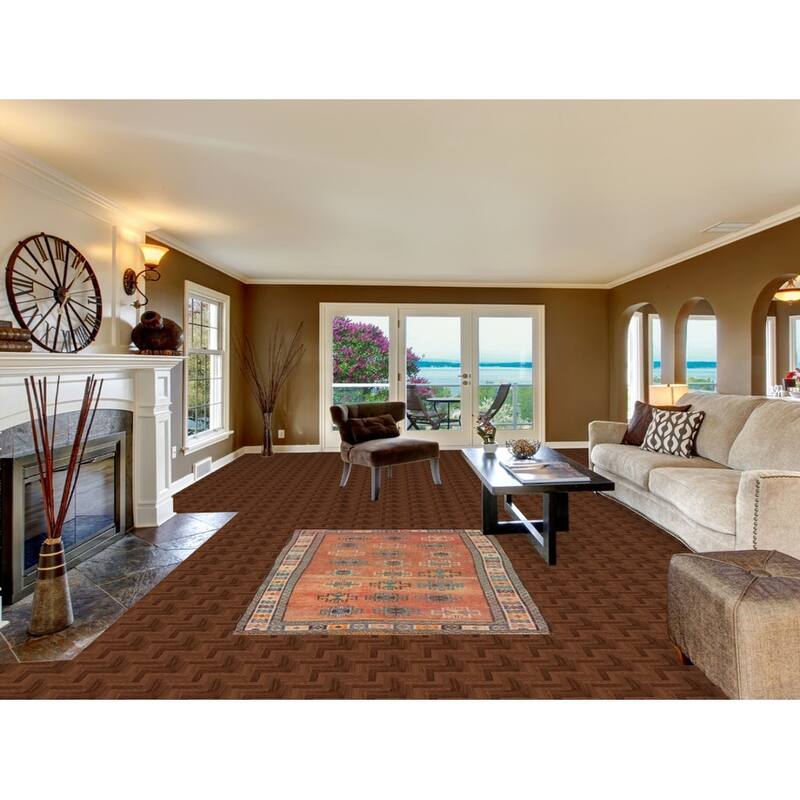 Geometric Shiraz Persian Accent Rug Hand-Knotted Wool Carpet - 4'4" x 6'4"