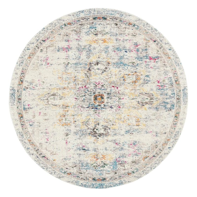SAFAVIEH Madison Diederike Boho Medallion Distressed Rug
