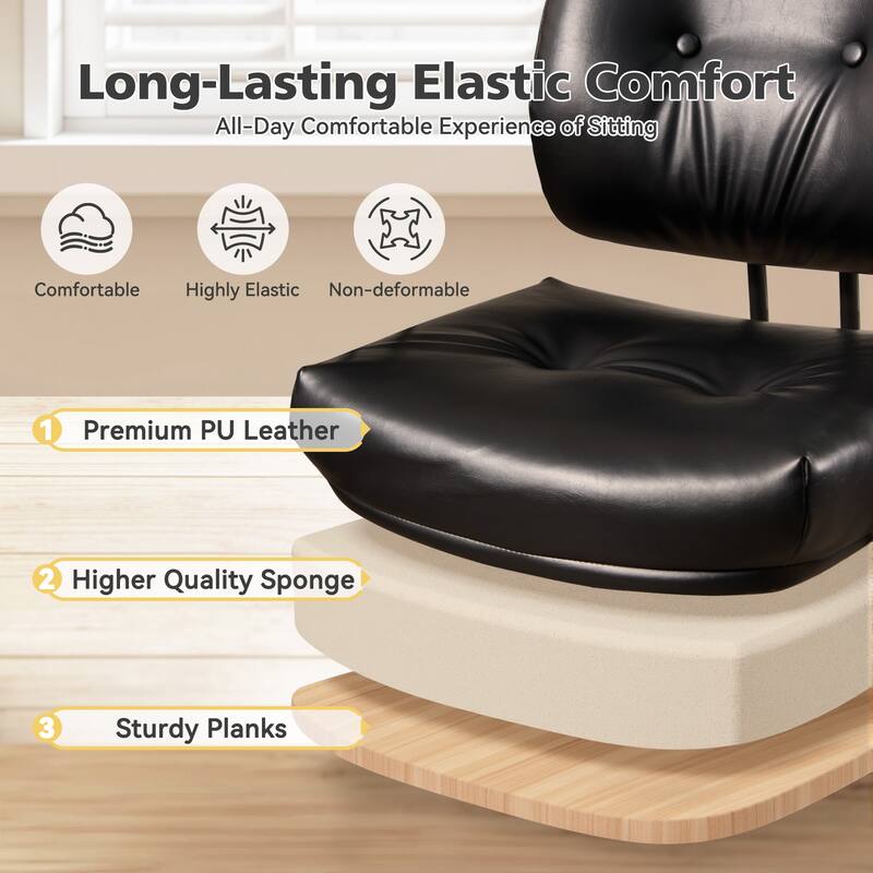 HOOOWOOO Modern Office Chair Adjustable Swivel Task Chair