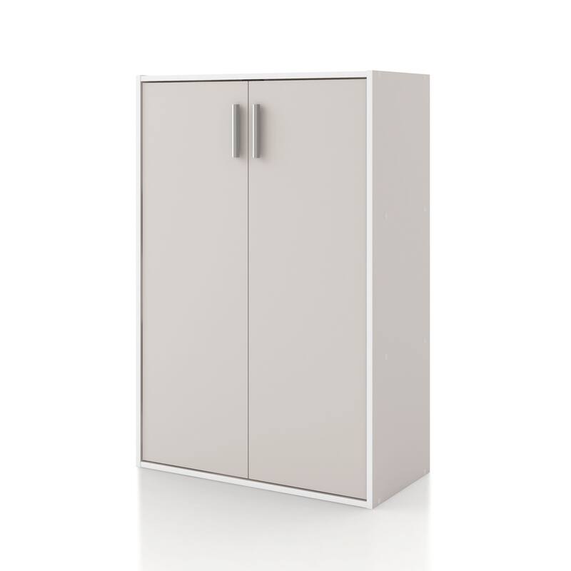 DH BASIC Modern Wood Customizable Stackable Storage Organizer - Cube Shelves, Drawer Cabinet, Bookcase with Doors by Denhour - Cabinet (doors) - Taupe Grey