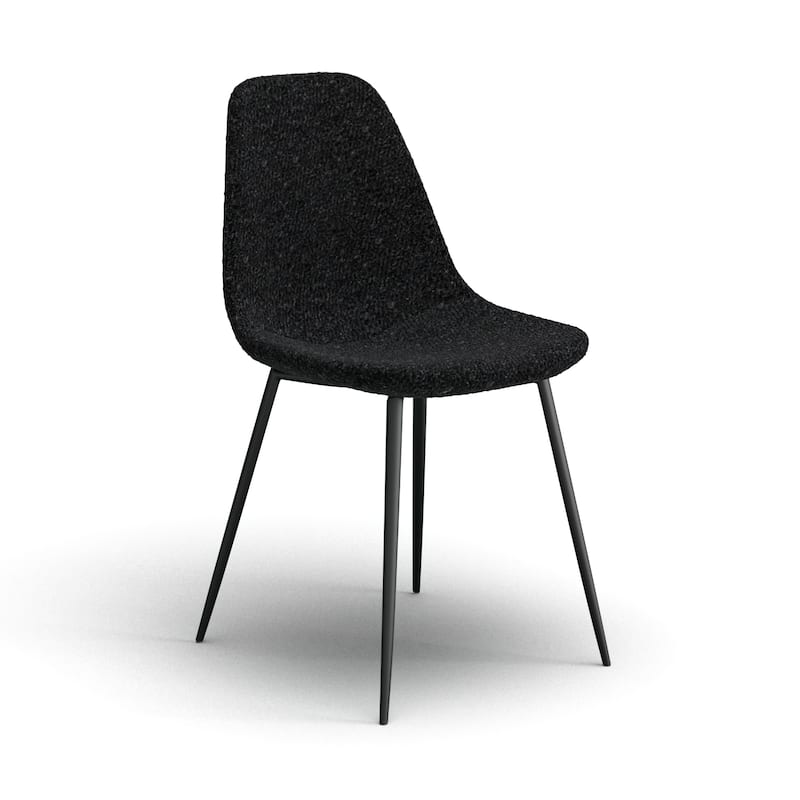Maxine Boucle Side Chair (Set of 2) - Black