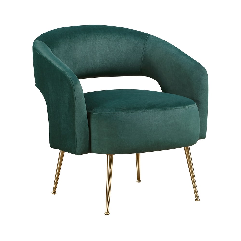 Fremont & Park Sonoma 27.5" Velvet Accent Chair - Gold Finish Metal Legs