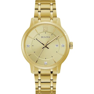 Bulova Men's Classic Gold Dial Watch - 97D117 - 6 (36)