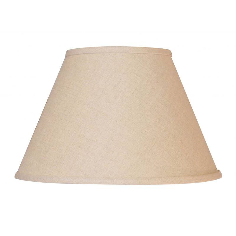 HomeRoots Dark Brown Linen Empire Lamp Shade - 12" L x 12" W x 8" H