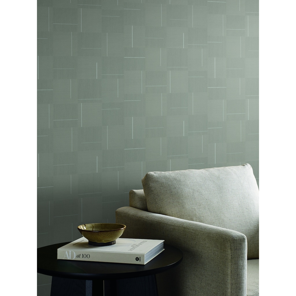Salford Geo Block Weave 20.9 In W X 33 Ft L Wallpaper