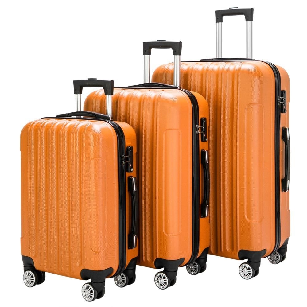 orange suitcase set