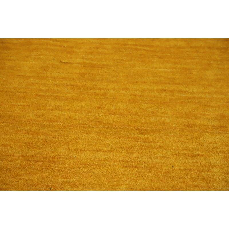 Hand Knotted Oriental 100% Wool Carpet Tribal Animal Pictorial Yellow & Gold Gabbeh Area Rug - 9' 9'' X 8' 0''