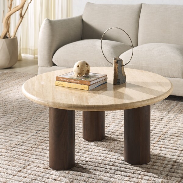 SAFAVIEH Couture Jennamira Solid Wood Coffee Table - 35Wx35Dx16H