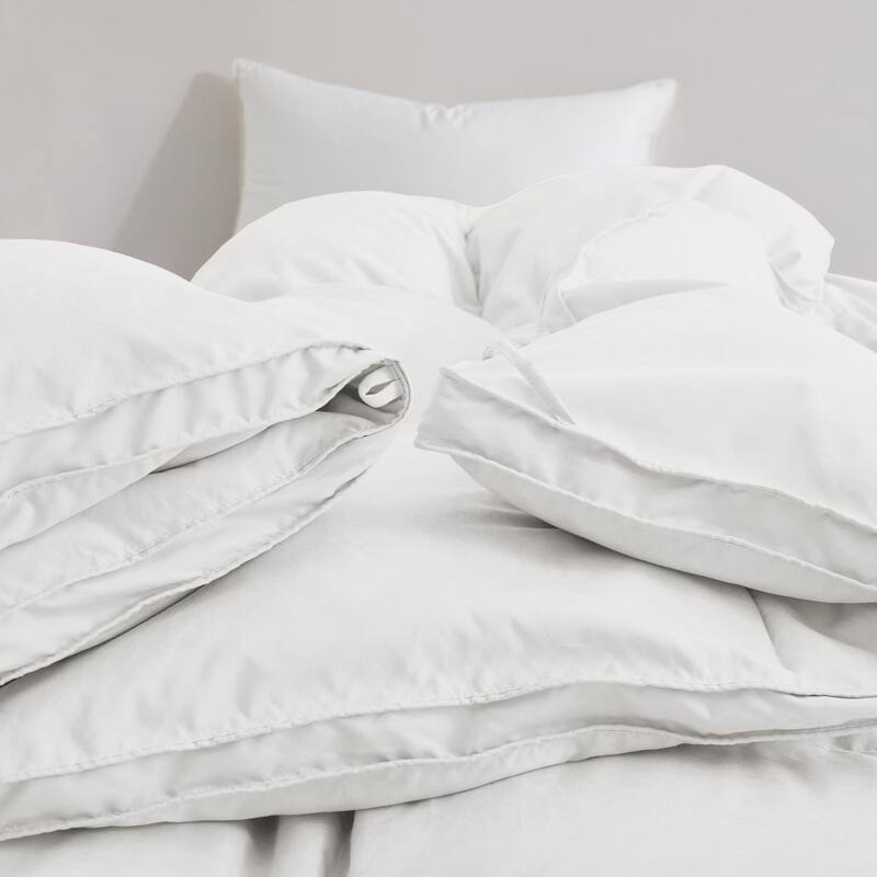 All Season Medium to Extra Warmth White Feather Down Comforter Duvet Insert