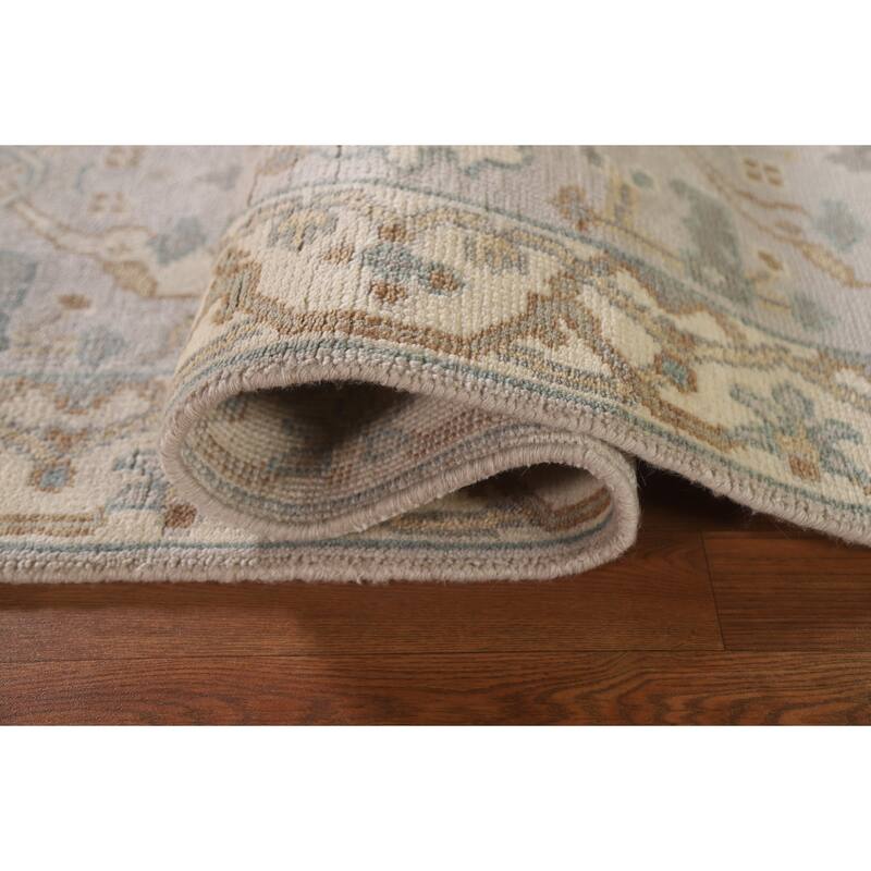 Transitional Oushak Oriental Runner Rug Handmade Wool Carpet - 2'7"x 8'3"