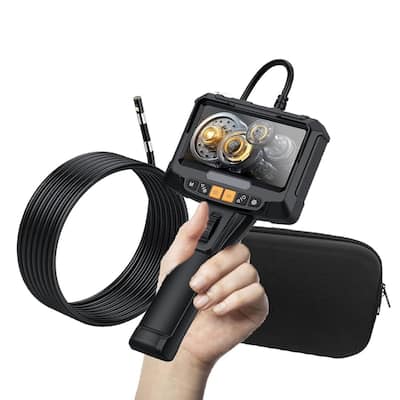 Single Lens Tube Borescope 1080P HD Lens, 5-inch IPS Screen - N/A