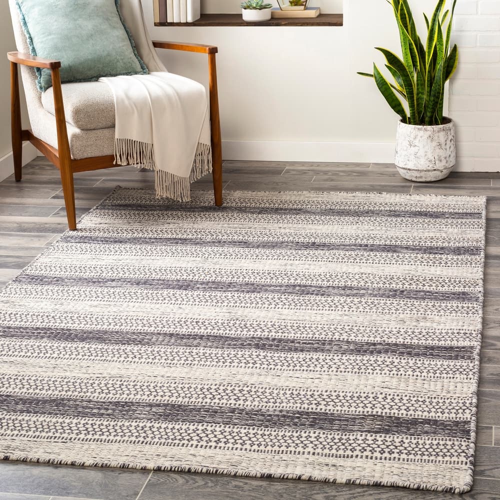 Livabliss Arica Handmade Casual Stripe Wool Area Rug
