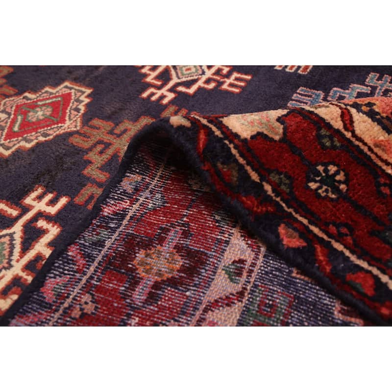 ECARPETGALLERY Hand-knotted Andelz Navy Wool Rug - 3'3 x 8'6