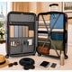 preview thumbnail 5 of 8, Paris Nights 4-Piece Lightweight Upright Spinner Luggage Set