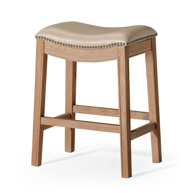 Maven Lane 26" Adrien Saddle Kitchen Counter Height Stool