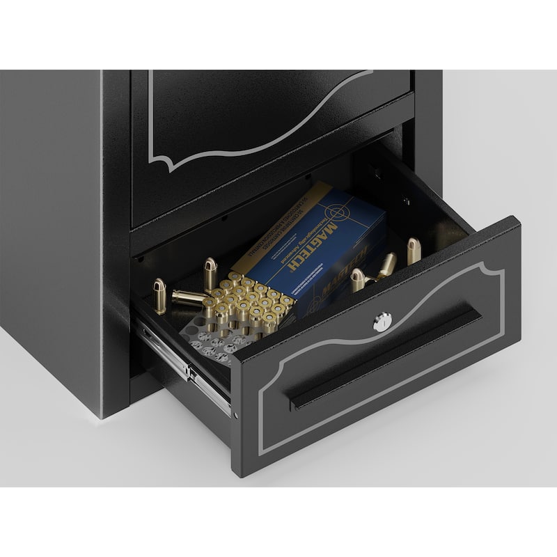 8 - Gun Capacity Rifle Safe. Holds Rifles, Pistols, Shotguns. Digital Lock for Quick Access. Removable Shelf