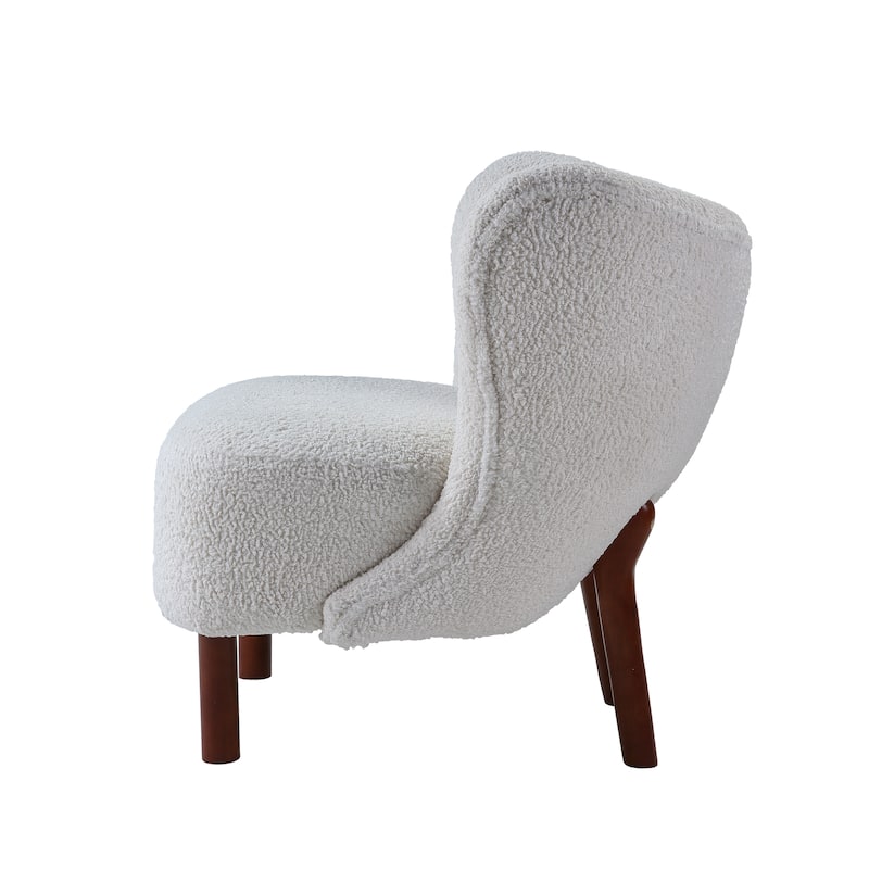 Zusud Accent Chair in White Teddy Sherpa - Bed Bath & Beyond - 35421362