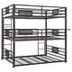 preview thumbnail 8 of 20, Rogen Dark Bronze Metal Frame Triple Bunk Bed