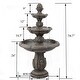 preview thumbnail 7 of 5, Pineapple Three-tier Outdoor Fountain