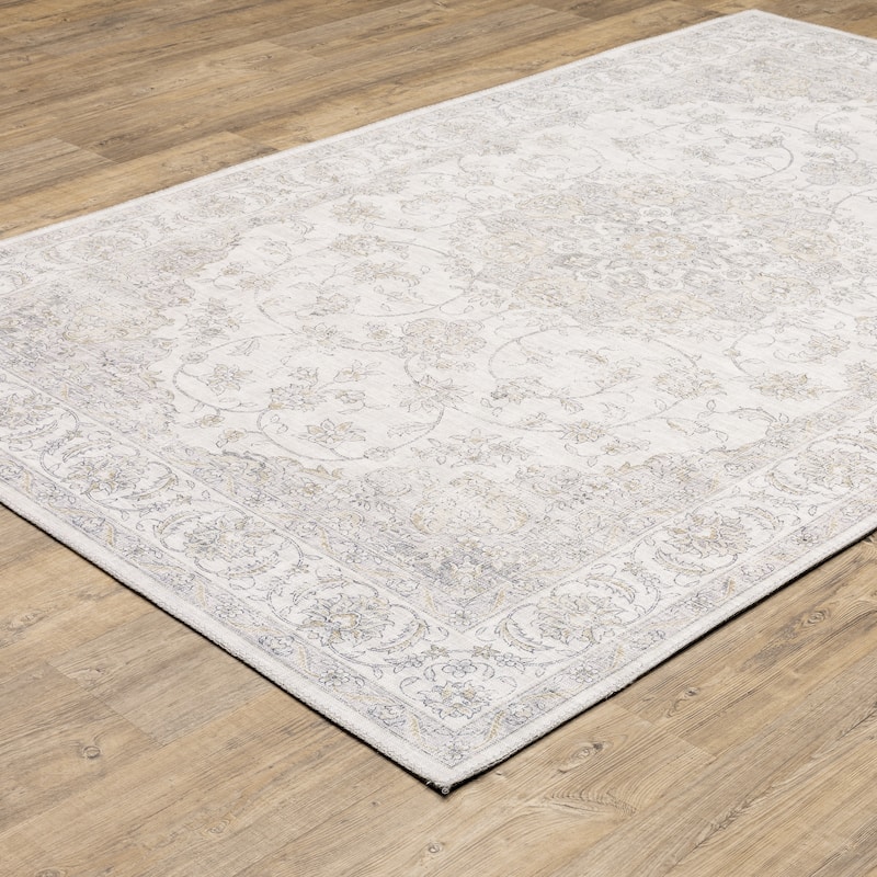 Vista Home Montreux Vintage Traditional Beige/Cream Area Rug