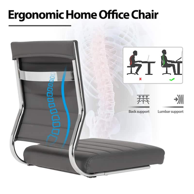 Armless Ergonomic Office Chair Modern Swivel Chair for Home & Office