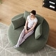 preview thumbnail 75 of 89, GDFStudio - Lavelle Corduroy 360 Degree Swivel Chair Fluffy Modern Sleeper