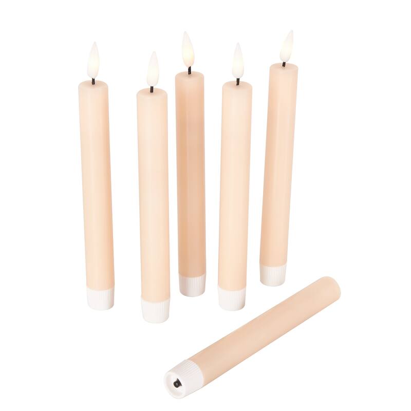 Wax Indoor Outdoor Flameless Candle with Remote Control (Set of 6)