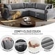 preview thumbnail 16 of 109, Homy Casa Chenille Sleeper Sectional Sofa with Pull-Out Bed