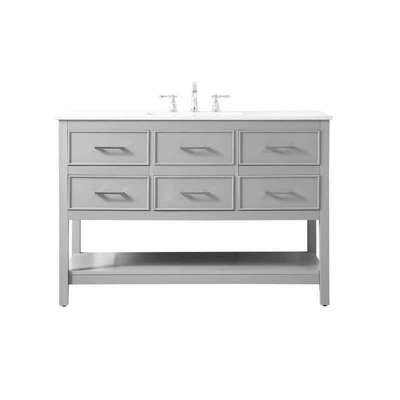 Elegant Lighting VF19048 Sinclaire 48" Free Standing Single Basin - Grey