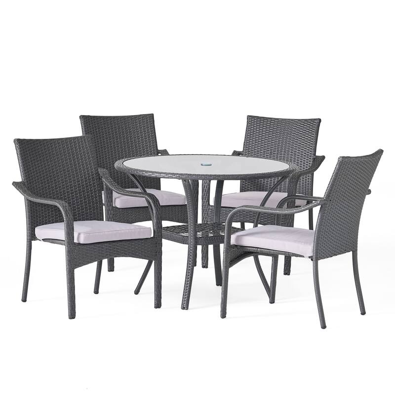 San Pico Wicker Outdoor 5-piece Dining Set by Christopher Knight Home