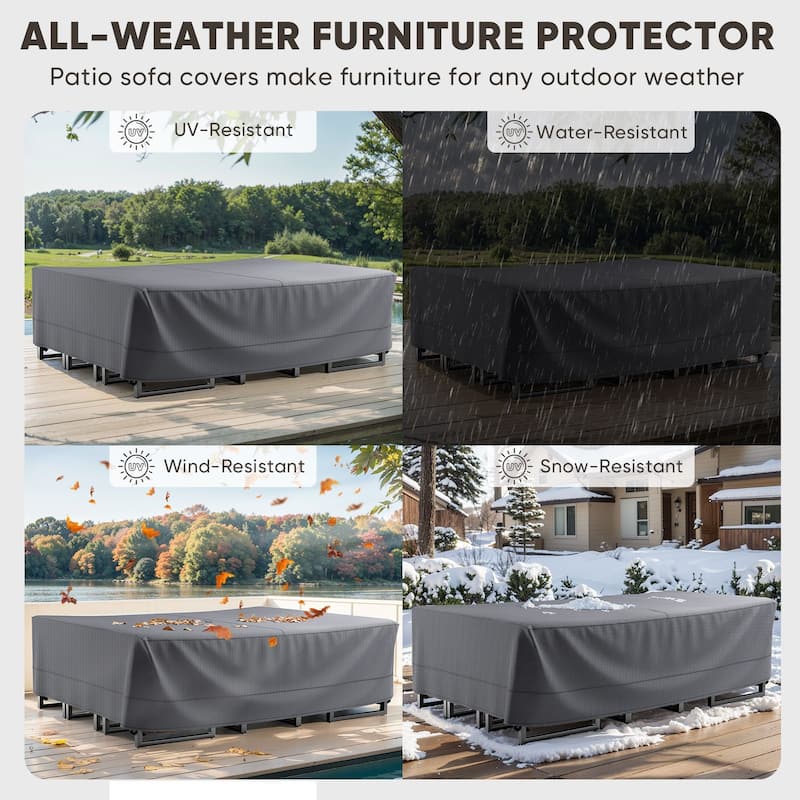 Pocassy Outdoor Patio Furniture Covers Windproof Cover Protective