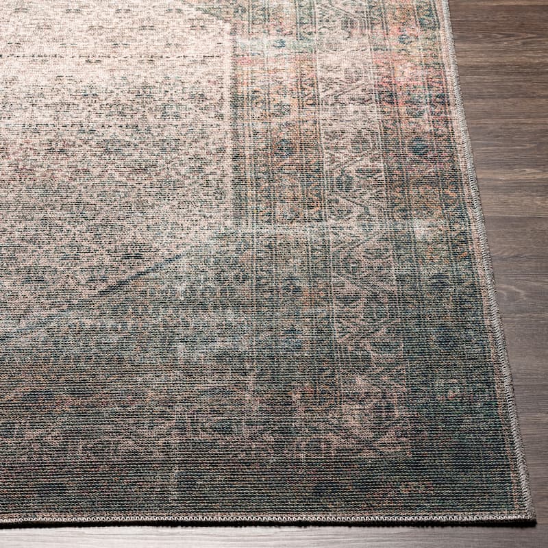 Livabliss Kori Moody Medallion Printed Machine Washable Area Rug